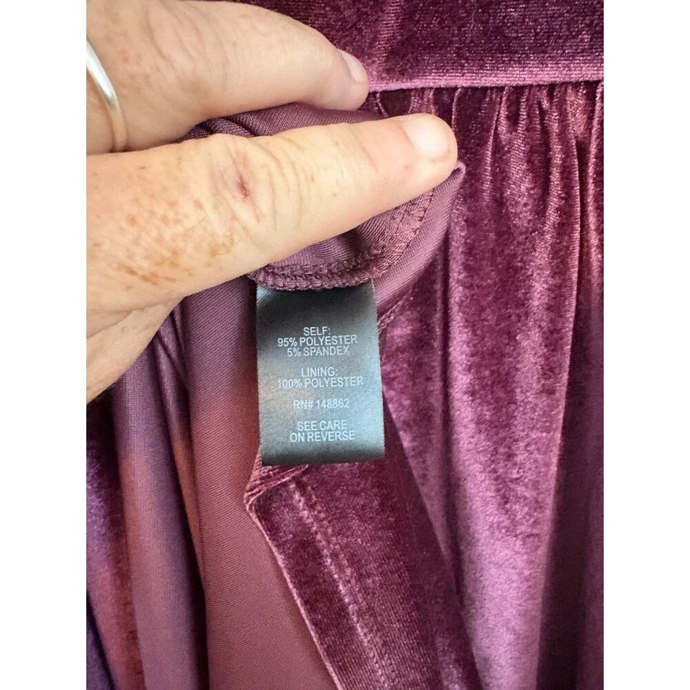 Torrid size 2 purple velvet maxi dress - Picture 4 of 6